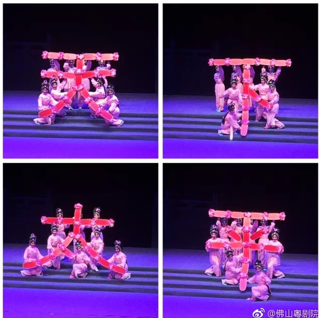 摆花女摆出“天、下、太、平”四字.png